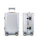 100% Aluminum Rolling Travel Luggage Suitcase Case Spinner Silver Bag 20 26 Inch