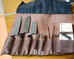 100 % Chef-knife-roll-bag in Leather