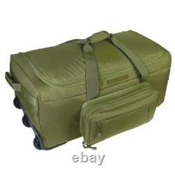 124L Military Tactical Rolling Duffel Bag Outdoor Camping Travel Trolley Bag