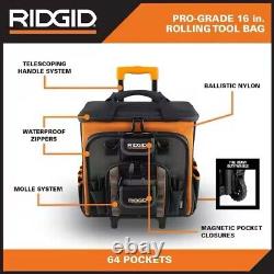 17 in. 64 Pocket Professional Grade Rolling Tool Bag