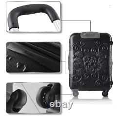 2019 Rolling Luggage Spinner Travel Suitcase 3D Skull Trolley Bag 20/24/28 inch