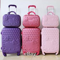 20222428 Hello Kitty Suitcase Set Children Women Luggage Travel Bag Trolley