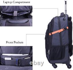20/22? Water Resistant Rolling Wheeled Backpack Laptop Compartment Bag