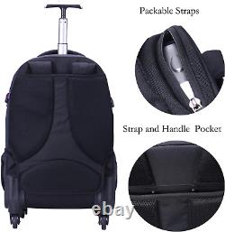 20/22? Water Resistant Rolling Wheeled Backpack Laptop Compartment Bag