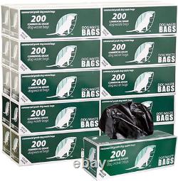 20 Roll 8X13 Pet Waste Bags 40% Thicker Fits Any Waste Station 4000 Bags Total