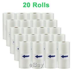 20 Rolls 8'' x 50' Embossed Vacuum Sealer Food Storage Saver Bags 4 Mil BPA FREE