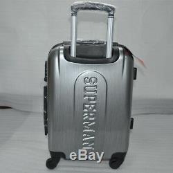 24 Superman Luxury Deluxe Gray Suitcase Luggage baggage Travel Bag Trolley