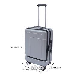 24 Trolley Luggage Travel Suitcase Bag ABS withTSA Lock Expandable Rolling Wheel