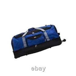 2 Wheeled Carry On Drop Bottom Rolling Duffel Bag Multi-Pocket Upright 40 USA