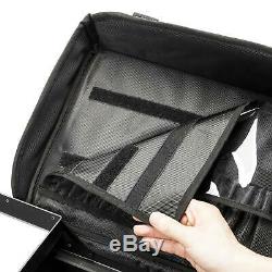 2 in 1 Large Rolling Makeup Case Cosmetic Box Soft Oxford Train Bag with8 Drawers