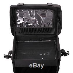 2 in 1 Makeup Case Train Box Cosmetic Organizer Rolling Trolley Bag Luggage