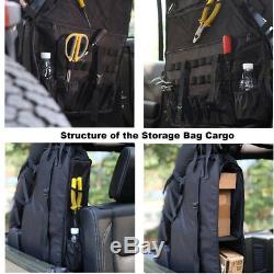 2x Roll Bar Saddle Storage Cargo Bag Organizers For Jeep Wrangler JK JKU 4-Doors