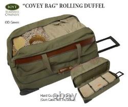 36 Boyt Covey Rolling Duffel Bag, Green, Pull out handle & wheels 36 x 17 x 15