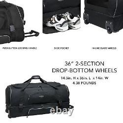 36 XXL Big Rolling Wheel Tote Duffle Bag Travel Luggage Suitcase