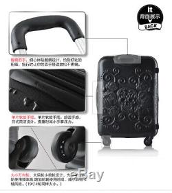 3D Skull Rolling Luggage Spinner Travel Suitcase Design Trolley Bag 20 24 28