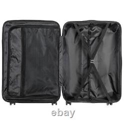 3PCS Travel Luggage Set Bag ABS Trolley Suitcase withTSA lock Blue Rolling