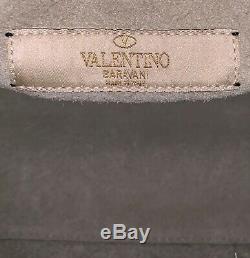 $4045 Valentino My Rockstud Rolling Medium Leather Satchel Tote Shoulder Bag