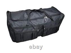 42-inch Rolling Duffle Bag with Wheels, Luggage Bag, Hockey Bag, XL Black