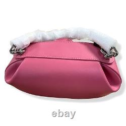 $470 Yuzefi Women Pink Gum Dinner Roll Smooth Leather Shoulder Mini Hand Bag