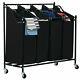 4 Bag Rolling Laundry Sorter Cart Hamper Organizer Compact Basket Heavy Duty