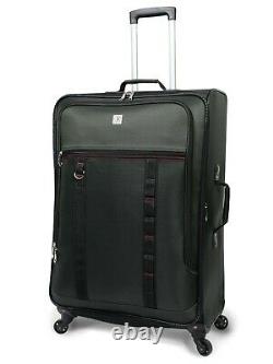 5 PC Spinner Luggage Set Soft Side Suitcases Carry On Bag Rolling Upright Travel