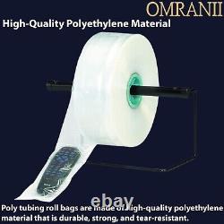 8 X 750ft, 6MiL Clear Poly Tubing Plastic Roll