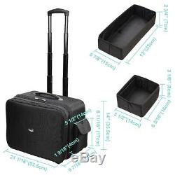 AW Rolling Soft Sided Makeup Case Cosmetic Luggage Pro Artist Division Storage
