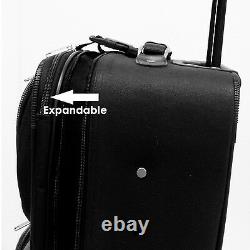 Amsterdam 4-Piece Light Expandable Rolling Luggage Suitcase Tote Bag Travel Set