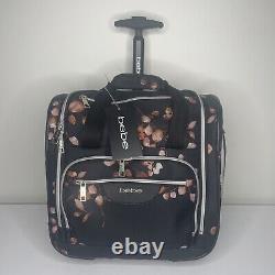 BEBE Valentina-Wheeled Rolling Tote Carry-On Bag Under The Seat Floral Branch