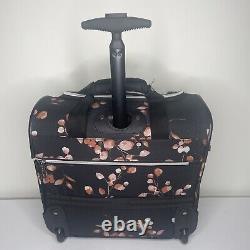 BEBE Valentina-Wheeled Rolling Tote Carry-On Bag Under The Seat Floral Branch