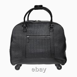 BROUK & CO Gianna Rolling Duffel Bag in Black Leather