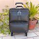Bag Trolley Leather Travel Suitcase Luggage Rolling Carry Wheels Wheel Cabin New