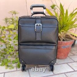 Bag Trolley Leather Travel Suitcase Luggage Rolling Carry Wheels Wheel Cabin New
