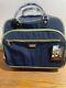Baggallini Large Travel Bag Luggage Rolling Tote Carry On Blue Nylon Pull Guc
