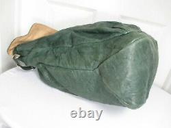 Be & D Woodstock Hobo Washed Dark Green/nickel Distressed Calfskin Leather $995