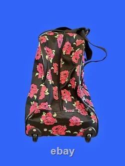 Betsey Johnson Designer Carry On Rolling Duffel Bag In Diva NWT MSRP $160