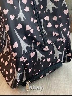 Betsey Johnson Love Paris Rolling Duffel Bag NWT