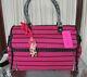 Betsey Johnson Roll Out Diaper Bag Striped Tote Bag Weekender NWT