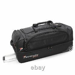 Black Pathfinder Gear 32 Large Drop Bottom Rolling Wheeled Duffel Bag Duffle