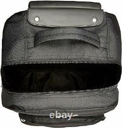Black Rolling Backpack Rockland Luggage 17-Inch Travel Bag Wheeled Heavy Duty