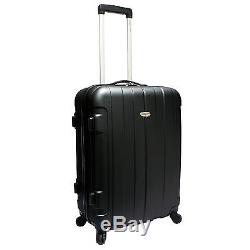 Black Rome Hardside 3pc Spinner Rolling Luggage Suitcase Wheeled Travel Bag Set