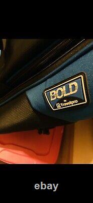 Bold Drop Bottom Wheeled Rolling Duffel Bag 30-Inch Blue/black NWT