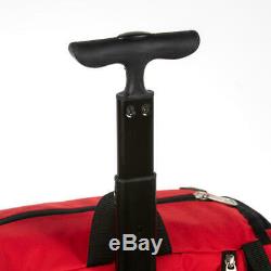 Boombah Rolling Wheeled Handle Superpack Baseball/Softball Bat Bag 2.0, Gray/Red