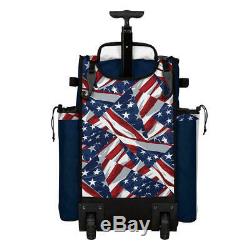 Boombah Superpack 2.0 Rolling Wheeled Baseball/Softball Bat Bag Pack USA/Patriot