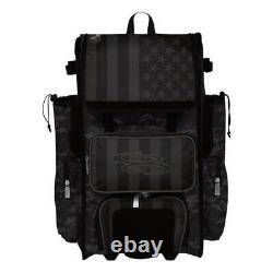 Boombah Superpack 2.0 Wheeled Baseball Rolling Bag/Pack USA Clandestine Black