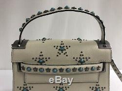 Brand New Valentino My Rockstud Rolling Star Studded Ivory Leather Bag $5045.00