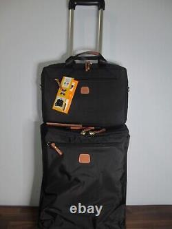 Bric's X Milano-Italy, Luggage Set Rolling Black Carry On-Matching Brief-NWT