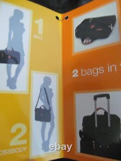 Bric's X Milano-Italy, Luggage Set Rolling Black Carry On-Matching Brief-NWT