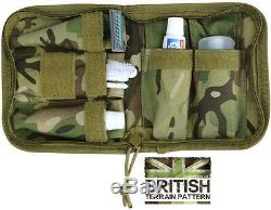 British Army Combat Zip Compact Luxury BTP Travel Wash Bag Shave Kit Roll New US