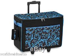 Brother ScanNCut Scan N Cut CATOTEB Rolling Tote Bag with Logo Luggage Tag! BLUE
